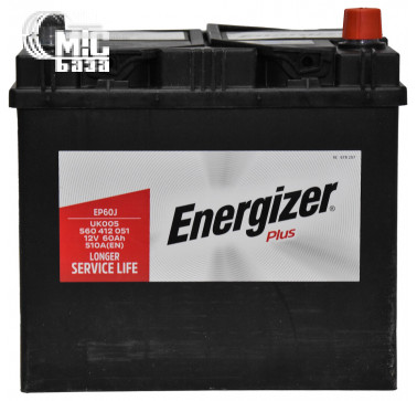 Аккумулятор Energizer Plus [EP60J, 560412051] 6СТ-60 Ач R EN510 А 232x173x225мм
